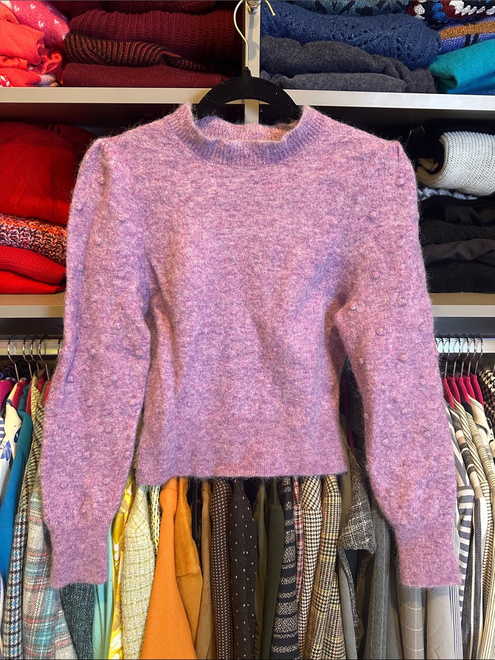 & Other Stories wool/alpaca blend purple long sleeve mock neck sweater size S